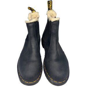 Dr. Martens Chelsea Boots Women’s Faux Fur Lined Black Size 8 New